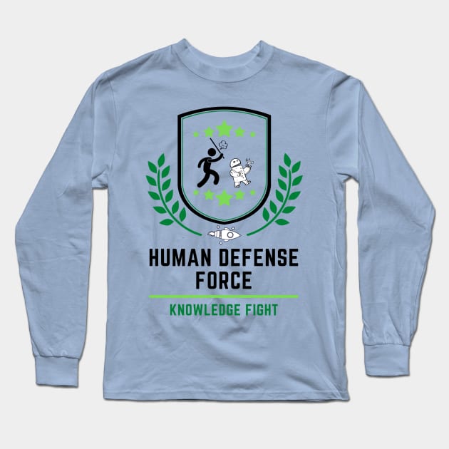 Human Defense Force 2 Long Sleeve T-Shirt by Knowledge Fight